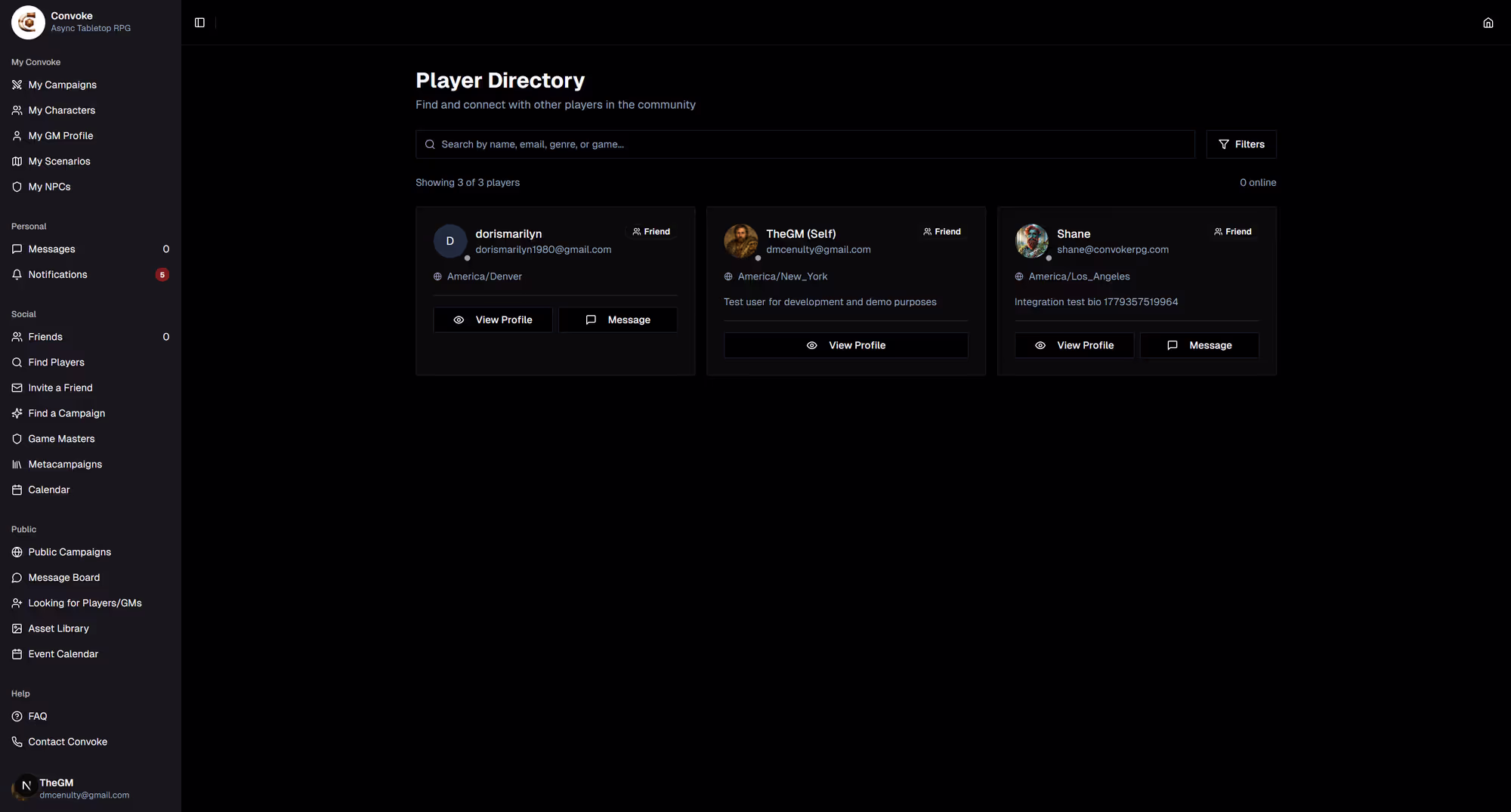 Discover Other Players