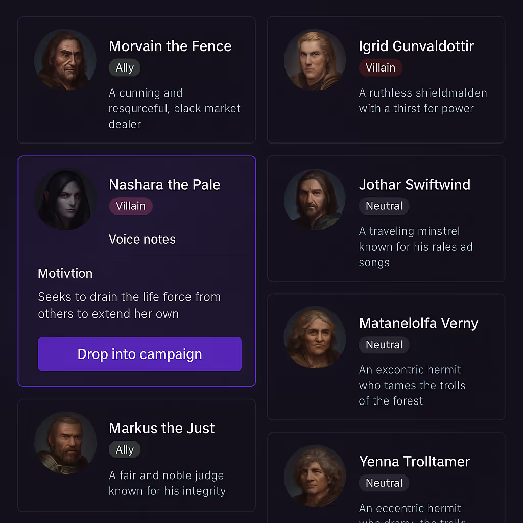 An NPC library that travels with you