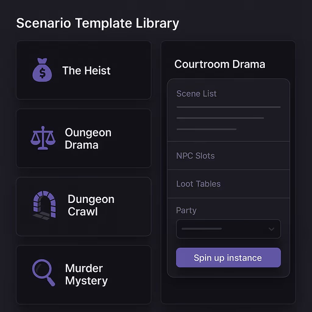 Scenario templates