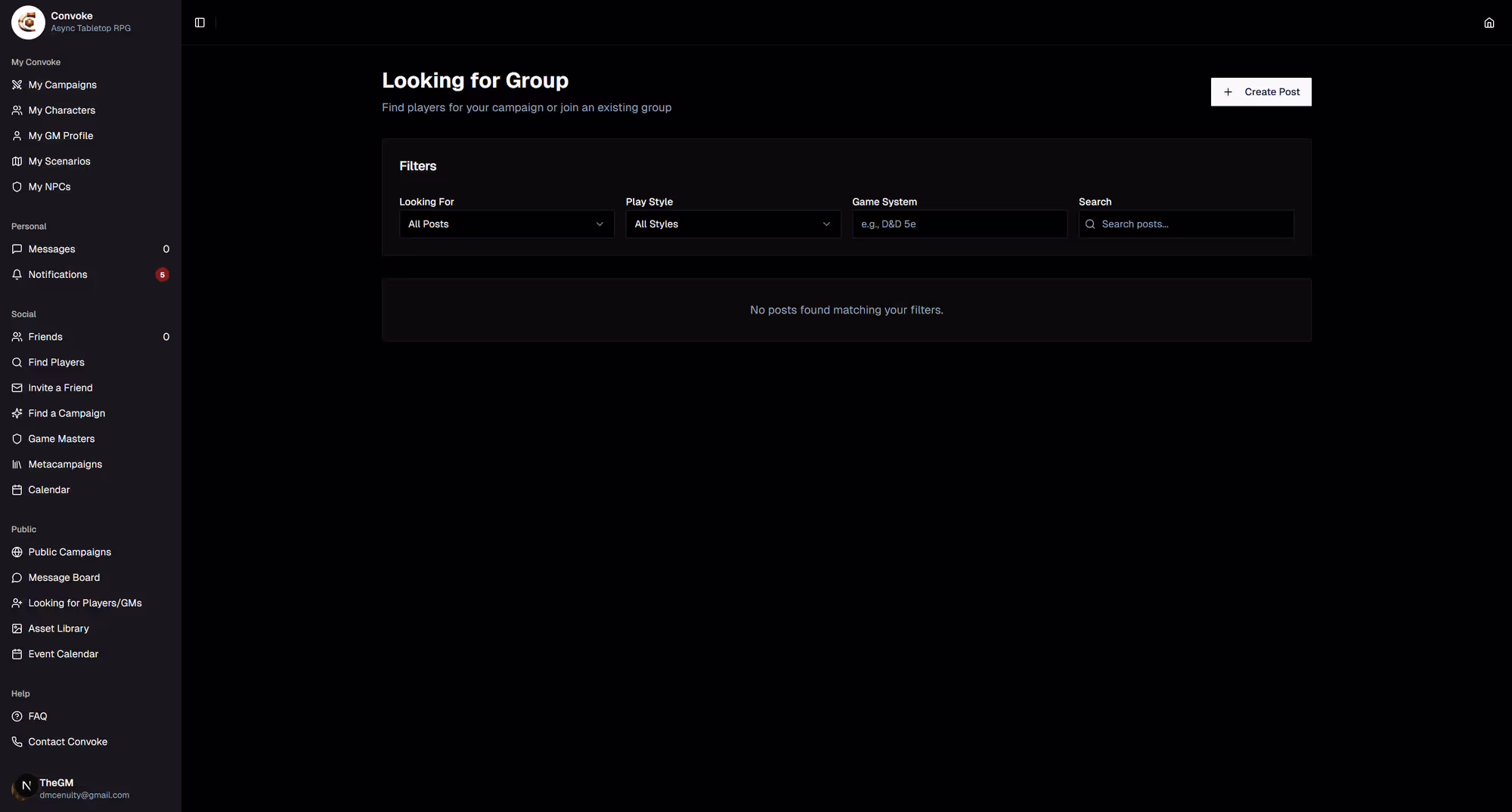 Browse Public Campaigns & LFG