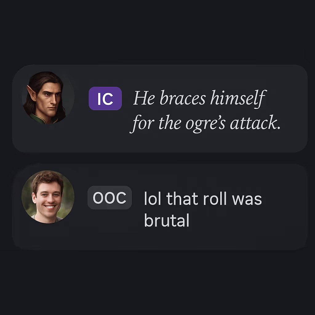 IC/OOC that never bleeds