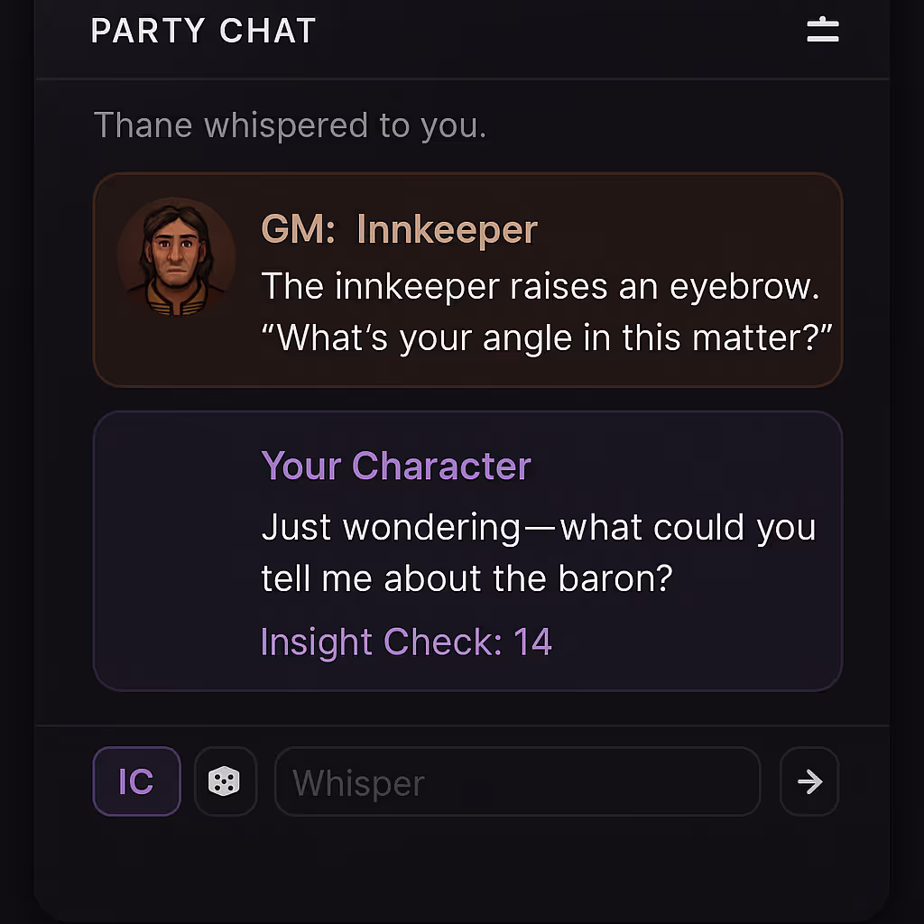 A chat that sounds like a table