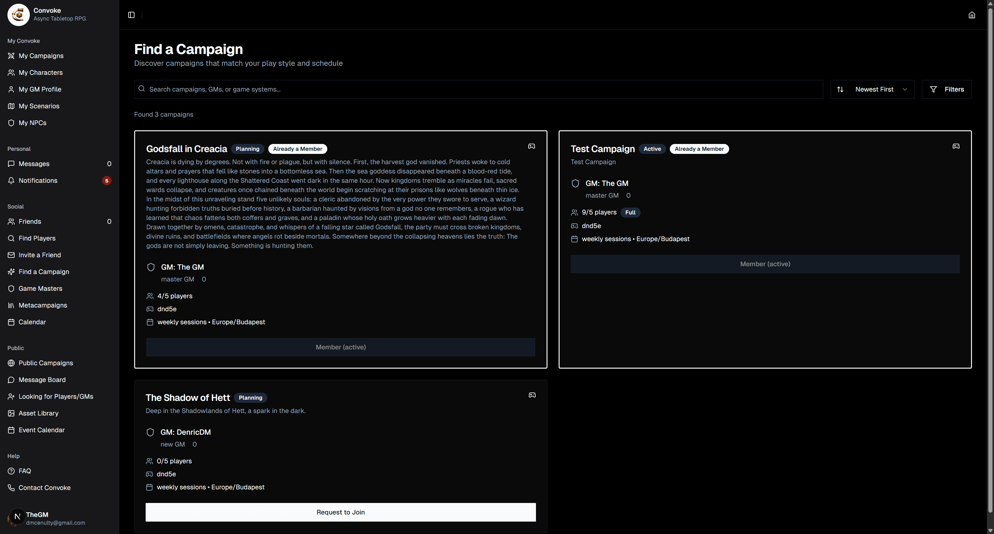 Browse Available Campaigns