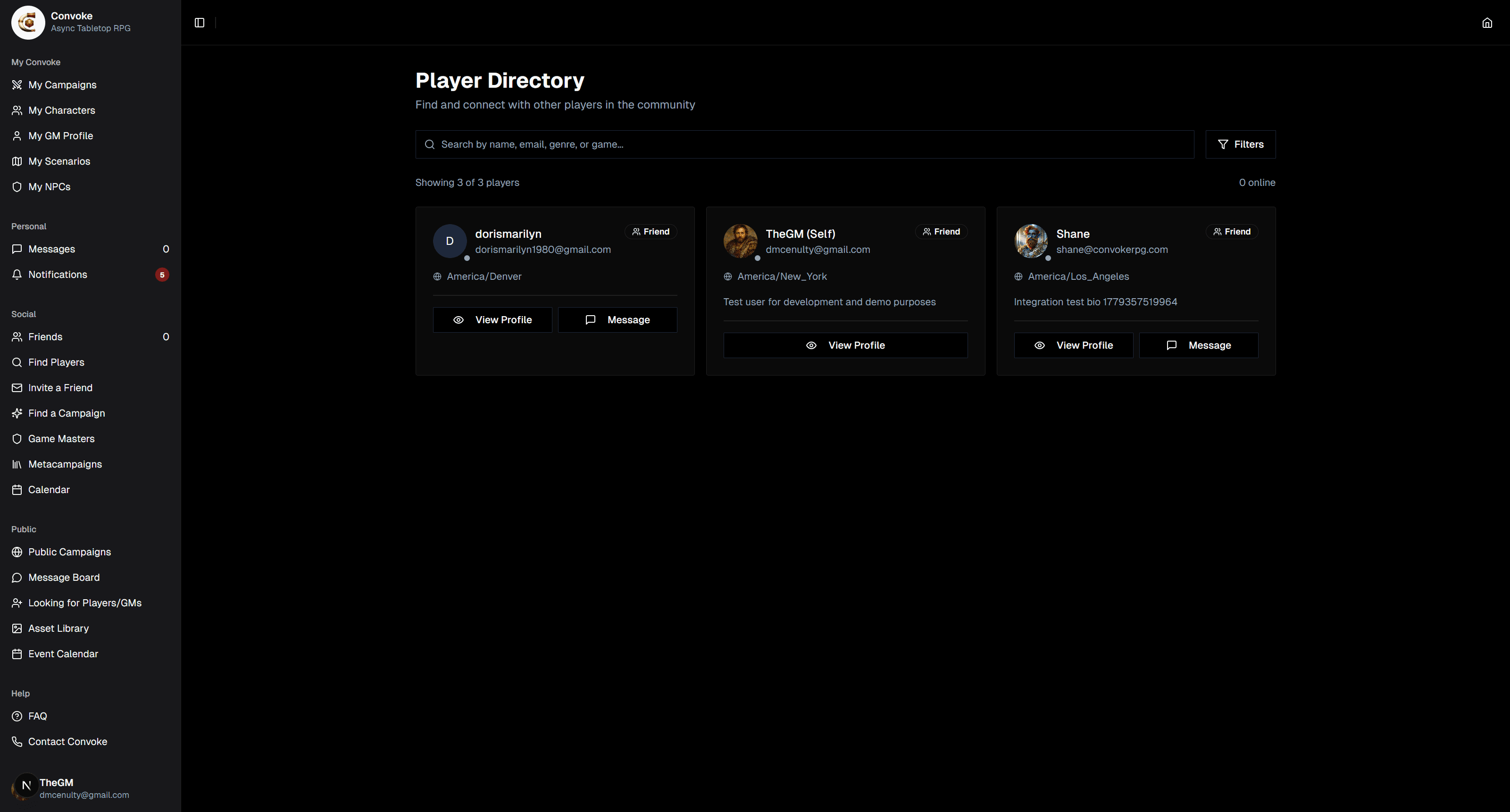 Discover Other Players