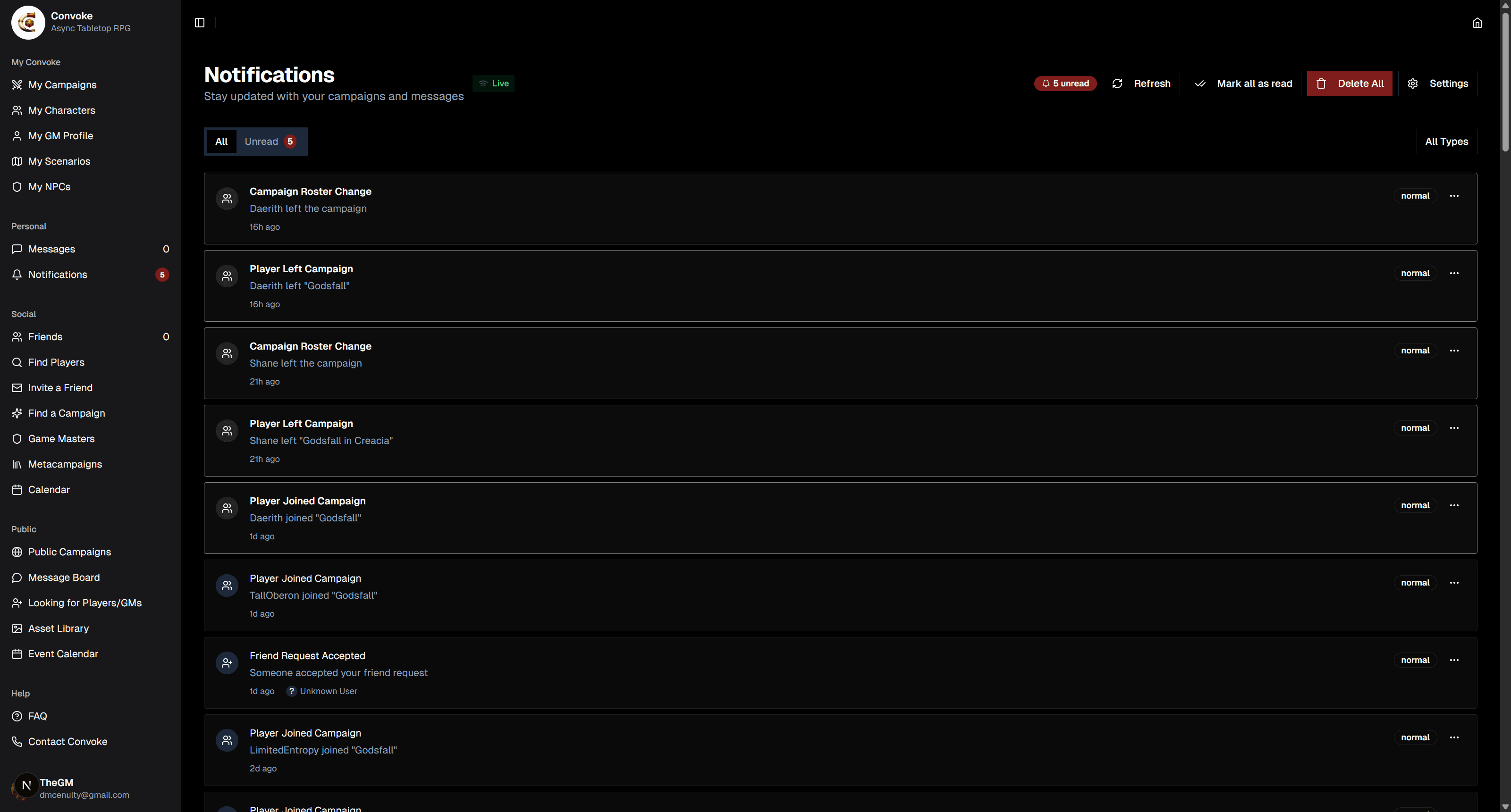 Open Notifications